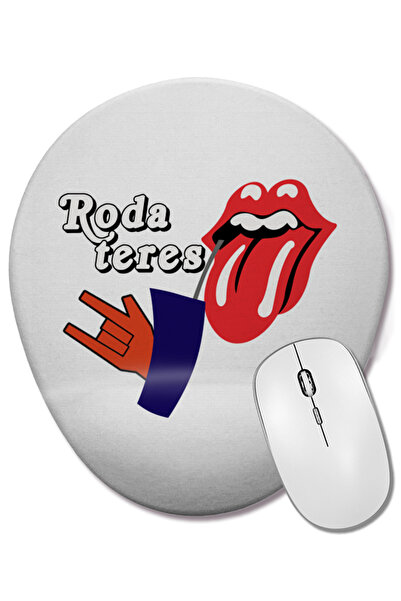 BASKI DÜNYASI Mouse Pad oval Roda Teres cu suport pentru încheietura mâinii