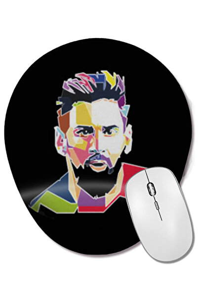 BASKI DÜNYASI Mouse Pad oval cu suport pentru încheietura mâinii Lionel Messi...