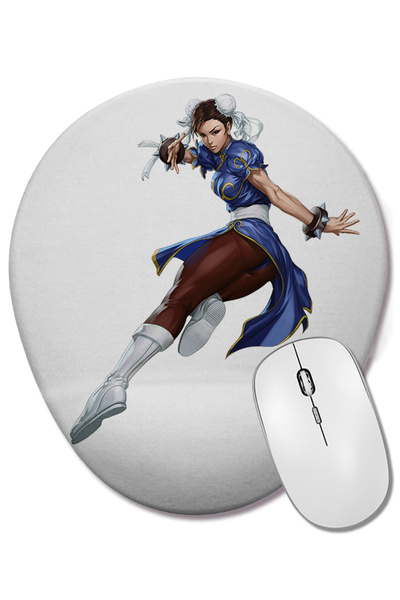 BASKI DÜNYASI Mouse Pad oval Akame ga Kill Chun Li cu suport pentru încheietu...