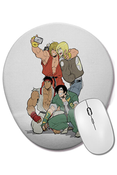 BASKI DÜNYASI Mouse Pad oval Selfie Dos Campeoes cu suport pentru încheietura...