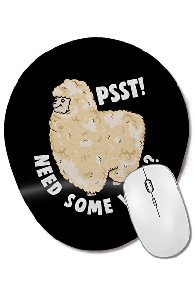 BASKI DÜNYASI Mouse Pad oval cu suport pentru încheietura mâinii, cu design d...