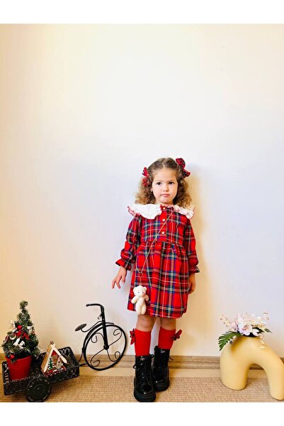 Lina Kids Çocuk Ekose Elbise