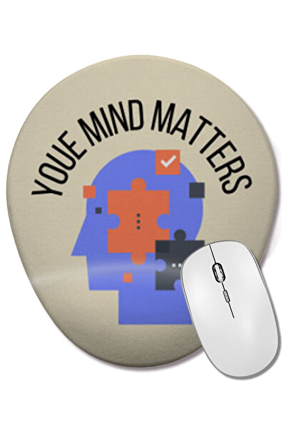 BASKI DÜNYASI ВАШИЯТ УМ Е ВАЖЕН Овална подложка за мишка, поддържаща китката