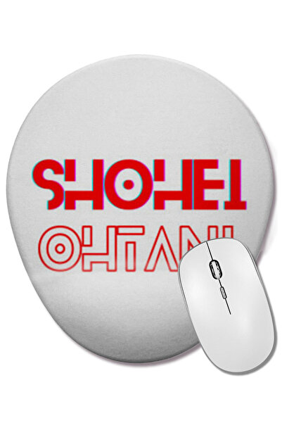 BASKI DÜNYASI Mouse Pad oval Shohei Ohtani Art cu suport pentru încheietura m...