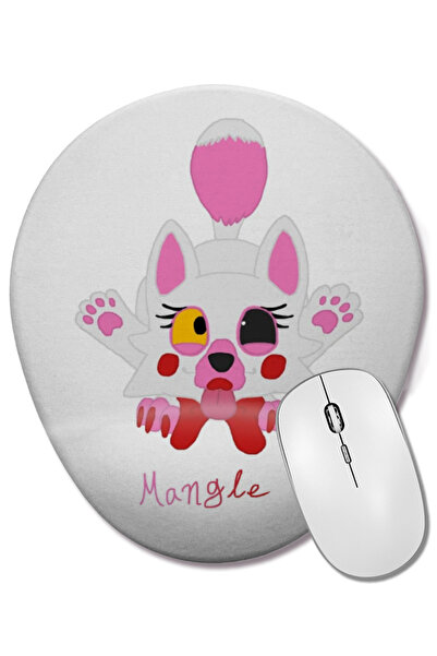 BASKI DÜNYASI Mouse Pad oval Lil' Mangle Fnaf pentru jocuri video cu suport p...