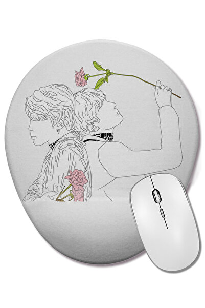 BASKI DÜNYASI Bts Jimin Bangtan Boys Love Jimin 95 Οβάλ ποντίκι με υποστήριξη...