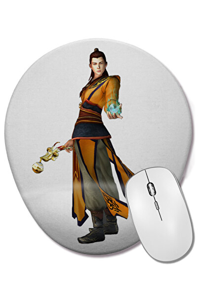 BASKI DÜNYASI Metin2 Shaman Mouse Pad oval cu suport pentru încheietura mâinii