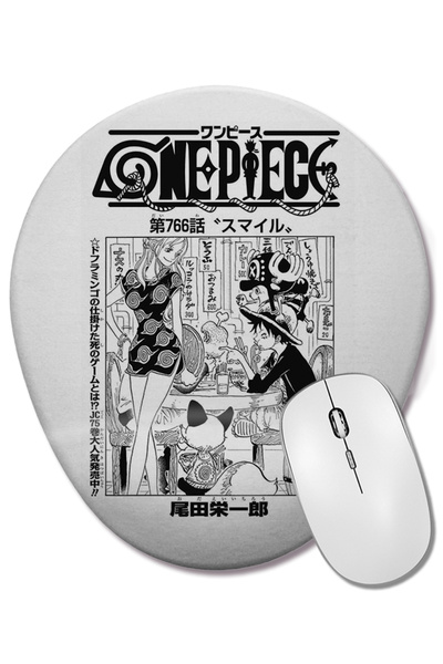BASKI DÜNYASI Mouse Pad oval One Piece Monkey D Luffy Roronoa Zoro cu suport ...