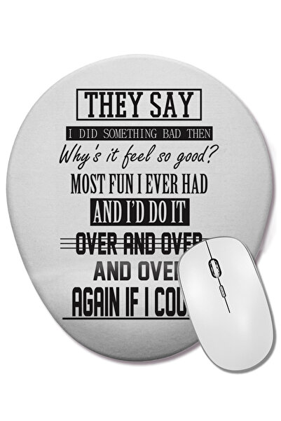 BASKI DÜNYASI Reputation Mouse Pad oval cu suport pentru încheietura mâinii