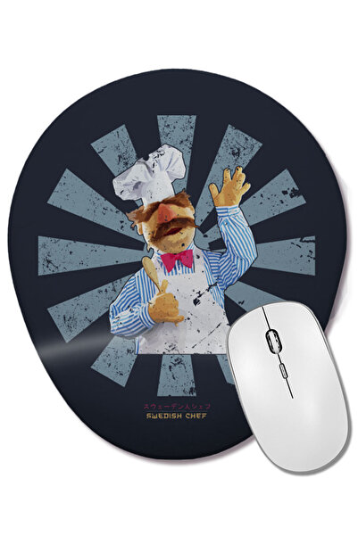 BASKI DÜNYASI Mouse Pad oval cu suport pentru încheietura mâinii, în stil ret...