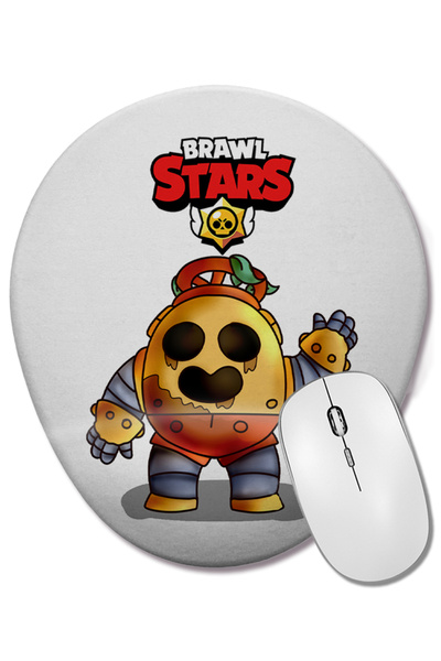 BASKI DÜNYASI Brawl Stars Mecha Spike 01 Mouse Pad oval cu suport pentru încheietura mâinii