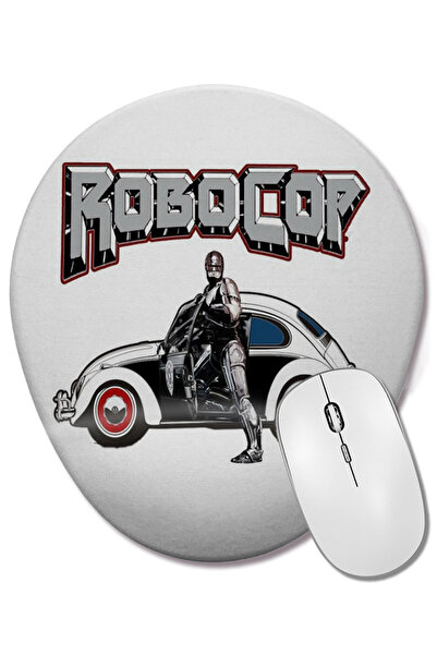 BASKI DÜNYASI Robocop De Fusca Mouse Pad oval cu suport pentru încheietura mâinii