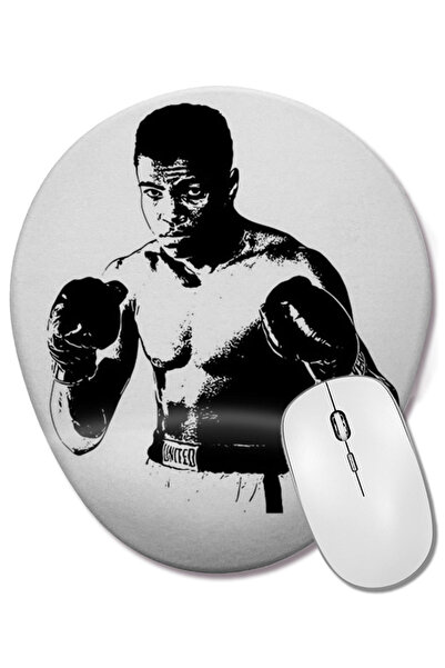BASKI DÜNYASI Mouse Pad oval cu suport pentru încheietura mâinii Muhammad Ali...
