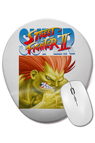 BASKI DÜNYASI Mouse Pad oval Street Fighter 2 Bison cu suport pentru încheietura mâinii