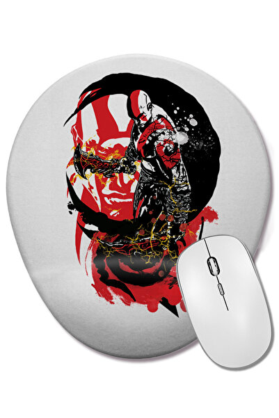 BASKI DÜNYASI Kratos God Of War Οβάλ ποντίκι με υποστήριξη καρπού