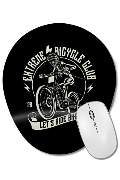 BASKI DÜNYASI Mouse Pad oval Extreme Bicycle Club cu suport pentru încheietura mâinii