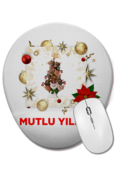 BASKI DÜNYASI Mouse Pad oval cu suport pentru încheietura mâinii, cadou de An...