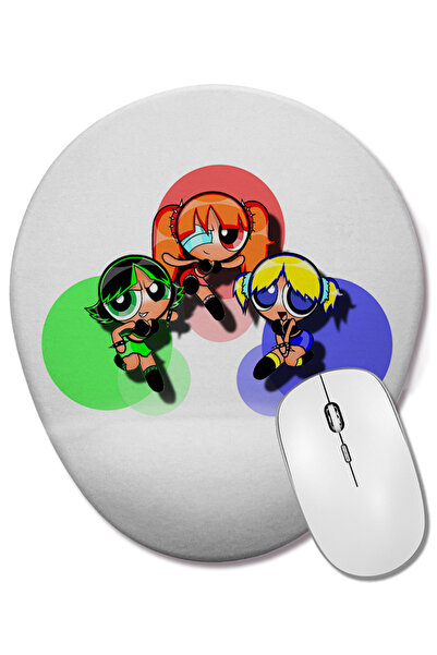 BASKI DÜNYASI Powerpuff Girls 03 Οβάλ ποντίκι με υποστήριξη καρπού