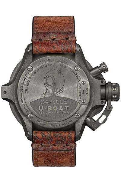 U-BOAT 8805 Ανδρικό Ρολόι Capsule από Τιτάνιο BK BE 50mm 10ATM