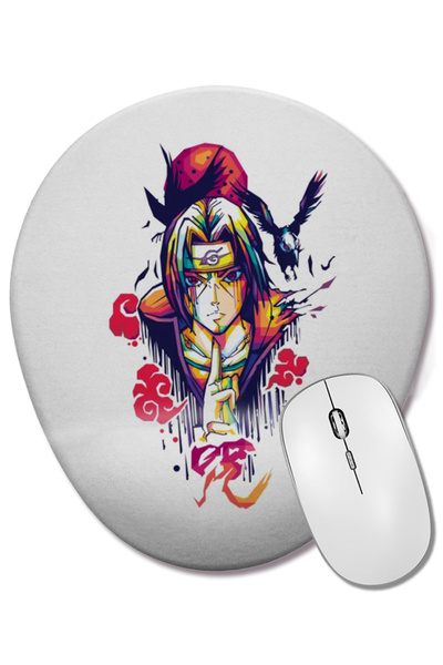 BASKI DÜNYASI itachi uchiha 01 Mouse Pad oval cu suport pentru încheietura mâ...