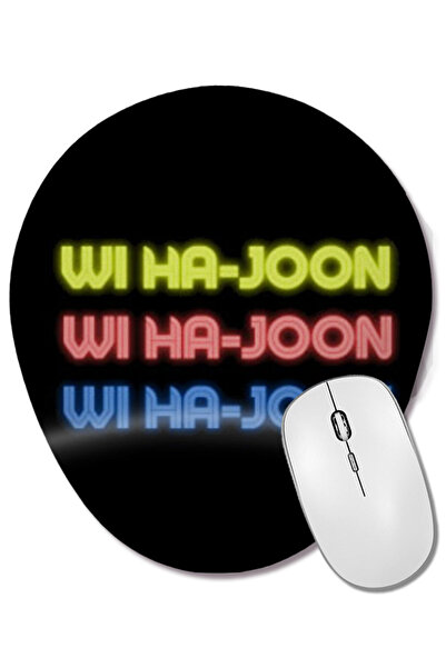 BASKI DÜNYASI Wi Ha -joon 위하준 Mouse Pad oval cu suport pentru încheietura mâinii