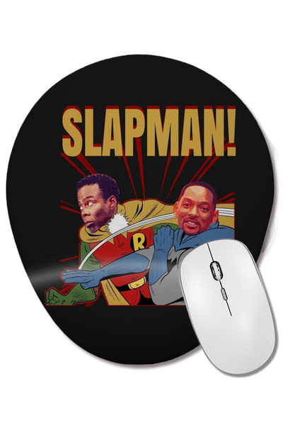 BASKI DÜNYASI Mouse Pad oval Will Smith SlapMan cu suport pentru încheietura ...
