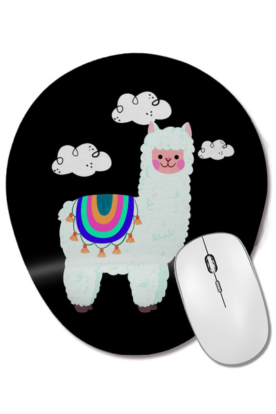 BASKI DÜNYASI Mouse Pad oval cu suport pentru încheietura mâinii, cu design d...