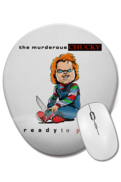 BASKI DÜNYASI Mouse Pad oval pentru copii Chucky, gata de joc, cu suport pent...