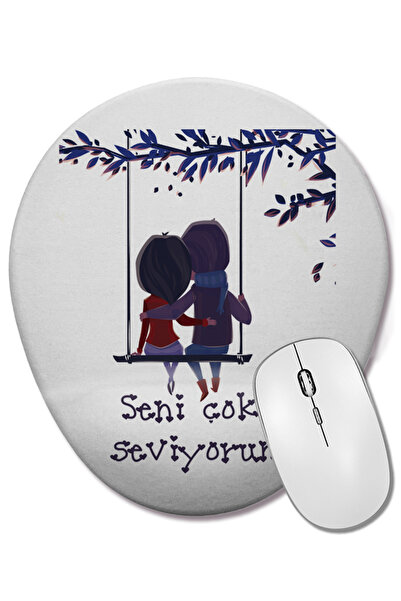 BASKI DÜNYASI Δώρο για την Ημέρα του Αγίου Βαλεντίνου 0207 Οβάλ ποντίκι με υπ...