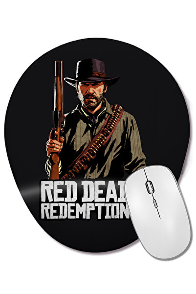 BASKI DÜNYASI Red Dead Redemption 2 Arthur Mouse Pad oval cu suport pentru încheietura mâinii