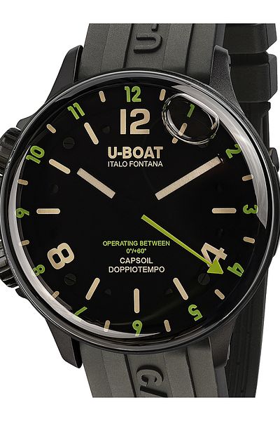 U-BOAT 8840/B Capsoil Doppiotempo DLC GMT 45mm 10ATM