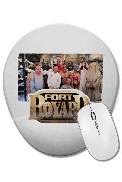 BASKI DÜNYASI Mouse Pad oval retro Fort Boyard Cast cu suport pentru încheietura mâinii