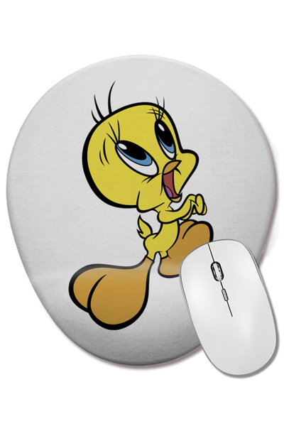 BASKI DÜNYASI Οβάλ ποντίκι ποντικοπολιτείας Piu Piu Tweety με στήριγμα καρπού