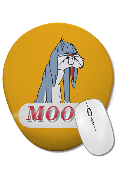 BASKI DÜNYASI Mouse Pad oval cu suport pentru încheietura mâinii Tired Bugs B...