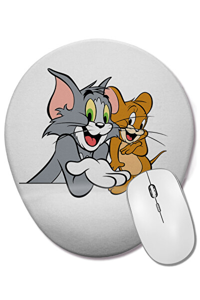 BASKI DÜNYASI Tom Ve Jerry Bilek Destekli Oval Mouse Pad
