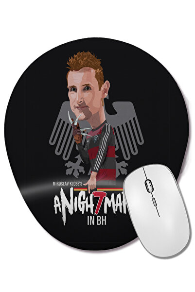 BASKI DÜNYASI Mouse Pad oval cu suport pentru încheietura mâinii Nigh7 Mare İ...