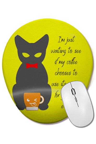 BASKI DÜNYASI CAT Забавен подарък за любителите на кафе с цитат Bilek Destekl...