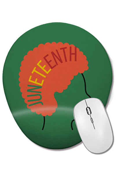 BASKI DÜNYASI Mouse Pad oval pentru femei Juneteenth GIFS 2021 cu suport pent...