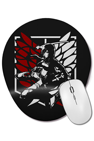 BASKI DÜNYASI Attack On Titan Mıkasa Ato Mouse Pad oval cu suport pentru înch...