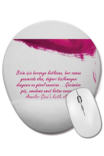 BASKI DÜNYASI Cadou pentru Ziua Mamei 038 Mouse Pad oval cu suport pentru înc...