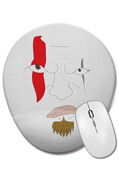 BASKI DÜNYASI Mouse Pad oval Kratos 02 cu suport pentru încheietura mâinii