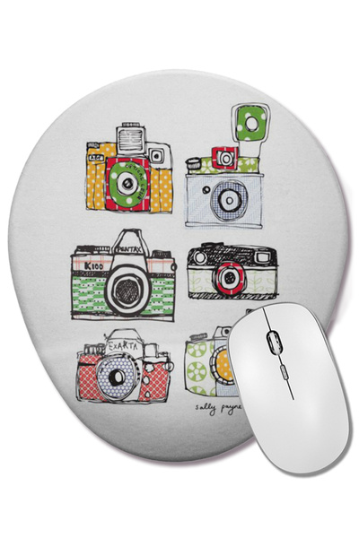 BASKI DÜNYASI Οβάλ ποντίκι ποντικοπολιτείας με ακουαρέλα με υποστήριξη καρπού