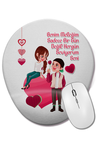 BASKI DÜNYASI Δώρο για την Ημέρα του Αγίου Βαλεντίνου 019 Οβάλ ποντίκι με υπο...
