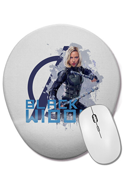 BASKI DÜNYASI Mouse Pad oval Avengers Black Widow cu suport pentru încheietur...
