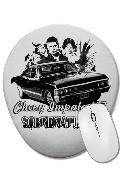 BASKI DÜNYASI Supernatural Chevy Impala 67 Οβάλ ποντίκι με υποστήριξη καρπού