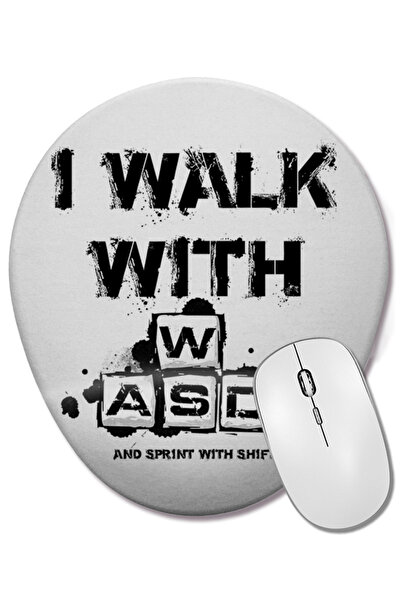 BASKI DÜNYASI Mouse Pad oval cu suport pentru încheietura mâinii