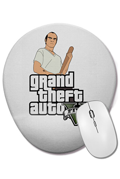 BASKI DÜNYASI Mouse Pad oval Grand Theft Auto Gta V Trevor cu suport pentru î...