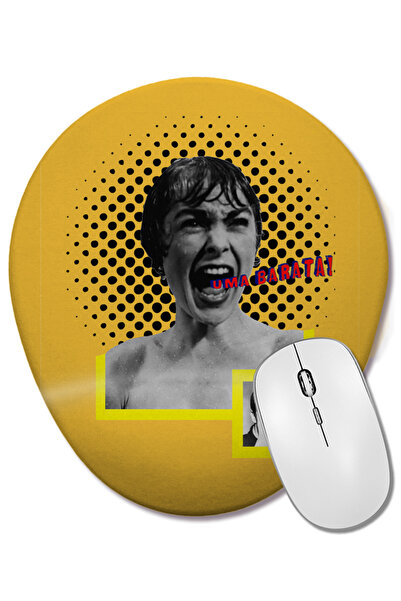 BASKI DÜNYASI Mouse Pad oval cu suport pentru încheietura mâinii Psicose