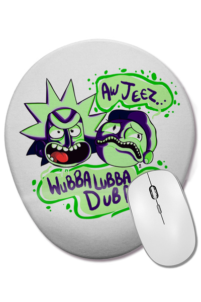 BASKI DÜNYASI Mouse Pad oval cu suport pentru încheietura mâinii Rick Sanchez...
