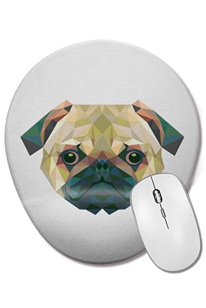 BASKI DÜNYASI Γεωμετρικό ζωικό σχέδιο πουγκάκι σκύλου οβάλ ποντικοπάτη με υπο...
